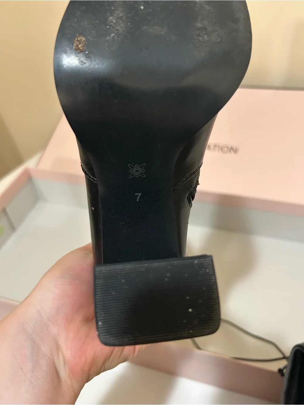 BCBGeneration Black Over-the-Knee Block Heel Boots